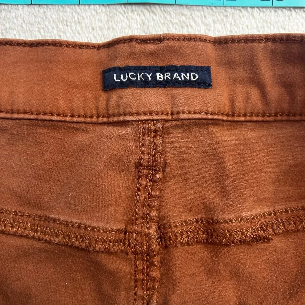 Lucky Brand 222 Taper Pants Men 40x32 Brown Rust Terracotta Cotton Stretch Jeans